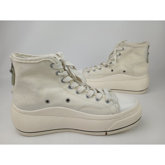 R13 Women's White Platform High Top Canvas Sneakers Shoes Size 10 - Picture 4 of 7